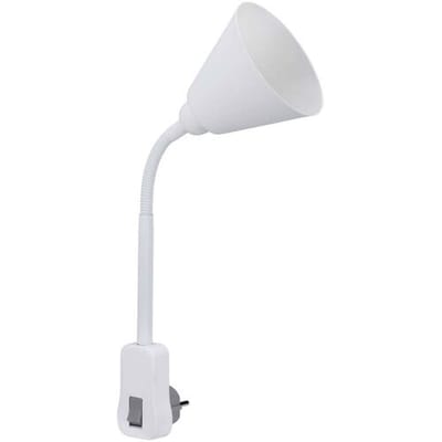 Paulmann Stekkerlamp Junus - Flexarm - E14 230V - Leeslamp & Nachtlamp Dimbaar - Stekkerspot - Stopcontactlamp voor Lees- en Nachtgebruik - Wit