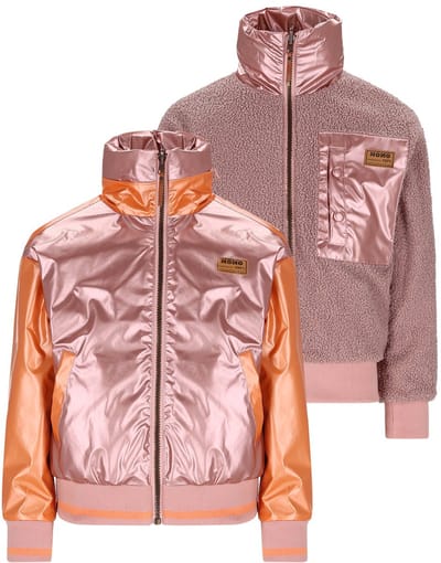 NONO - Doris Reversible Teddy Jacket - Juicy Orange - Maat 104