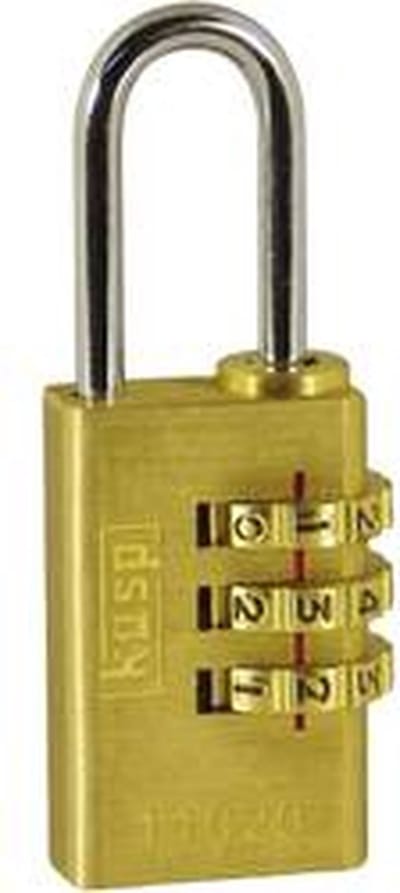 Kasp K11020D Hangslot Goud-geel Cijferslot