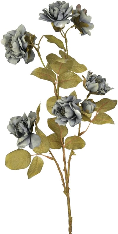 Easyplants | Kunstroos Nero 68 cm blauw | Zijde | Nepbloemen | blauw | Onderhoudsvrij | Kant-en-klaar