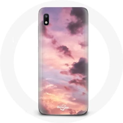Hoesje - Samsung - Galaxy A10 - Flexibel - Zonsondergang - Roze roze