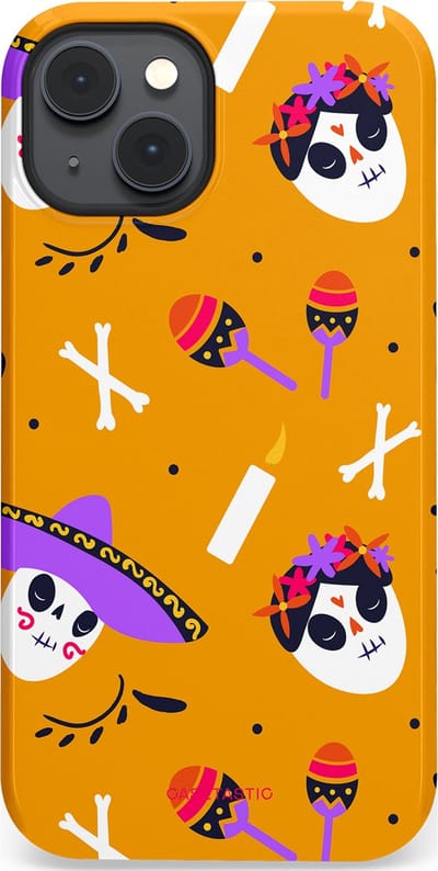 Casetastic Hoesje Geschikt voor Apple iPhone 14 Plus Magsafe - Stijlvolle Beschermende Duo-layer Case - Viva Muertos