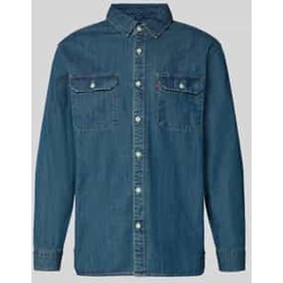 relaxed fit jeanshemd van puur katoen model 'JACKSON WORKER'