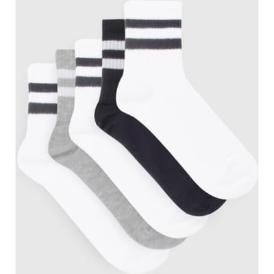 boohoo Dames 5 Pack Gestreepte Enkelkousen