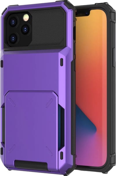 Hoesje geschikt voor iPhone XR - Backcover - Pasjeshouder - Portemonnee - TPU - Paars
