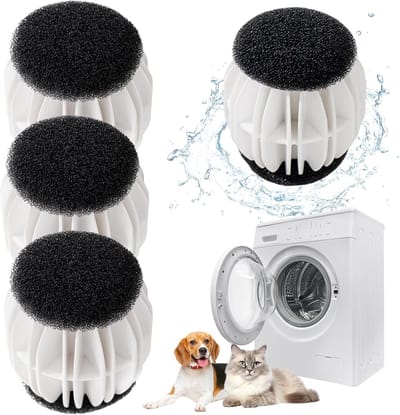 Wasballen - Wasmachine Huisdierhaarverwijderaar - 4-pack - Wasmachine pluisballen - Voorkomt dat kleding in de knoop raakt - Geschikt voor huisdierhaar zoals katten en honden - Herbruikbaar - Gebruikt om huisdierhaar uit kleding te verwijderen