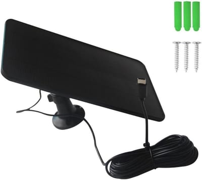 Zonnepaneel - Solar Charger - Camera Voeden - Monokristallijn Silicium - 5 Meter Kabel - Zwart
