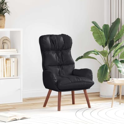 vidaXL - Fauteuil - Zwart - 69 - x - 74 - x - 93 - cm - Kunstleer