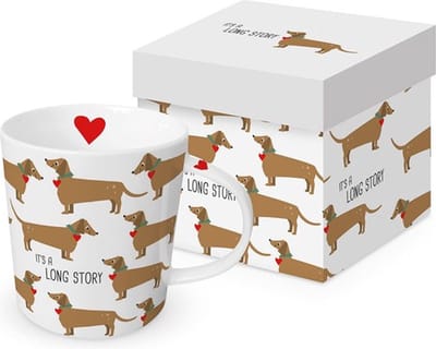 PPD - Teckel Beker It's a Long Story - 400 ml - Geschenkset -