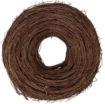 Clayre & Eef Krans Ø 30x10 cm Bruin Rotan