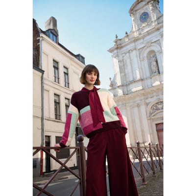 Colourblocking Trui Met Mohair