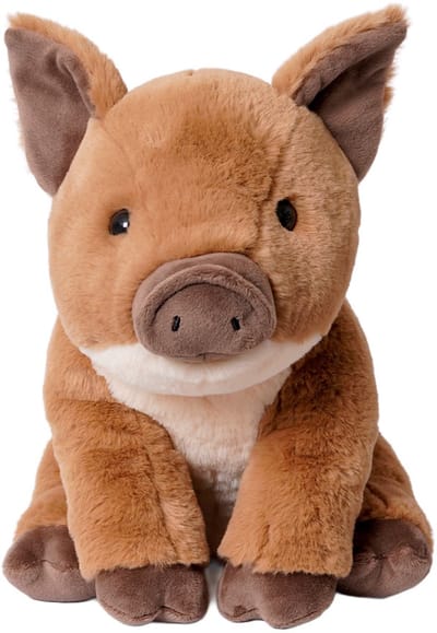 PIA Soft Toys - Pluche Knuffeldier - Zwijn bruin 25 cm