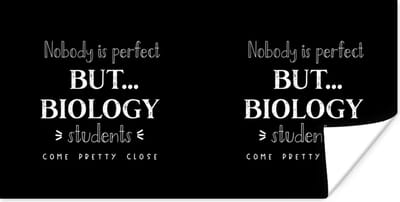 Poster Studenten - Biologie - Onderwijs - Quotes - 120x60 cm