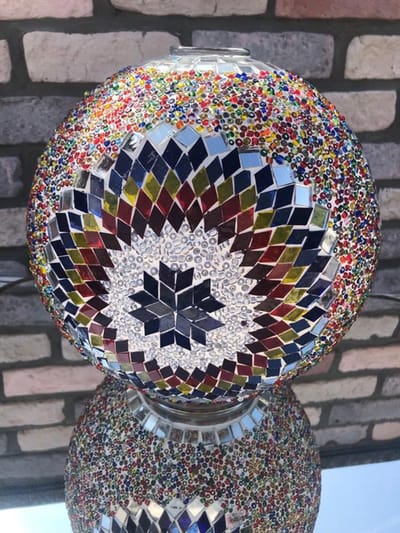 Oosterse kleurrijke hanglamp lampenkap 25cm Turkse Mozaïeklamp met ster
