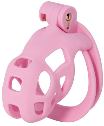 Hidden Desire Kuisheidskooien ABS - Penis Prison Cock Cage Short - Roze