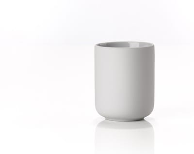 Zone Denmark Ume Tandenborstelbeker - Beker voor Tandenborstels - Tandenborstelhouder - Toilet & Badkamer Accessoires - 10,3 x 8,3 cm - Soft Grey (grijs)
