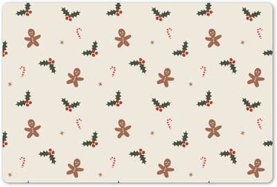 Placemats 45x30 cm - Placemat kunststof - 1 stuk - Illustratie - Figuren - Beige - Borden onderleggers - Decoratie voor op tafel - Keuken tafeldecoratie accessoires - Vinyl onderlegger - Tafelversiering