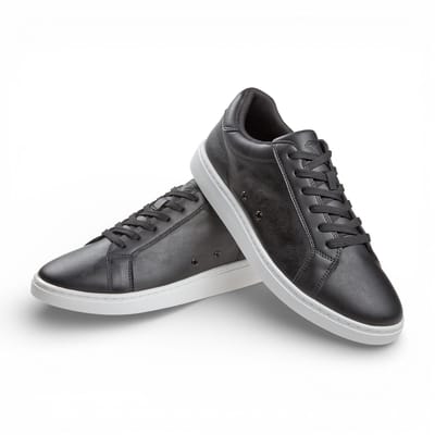 Diamant Dancesneaker - Zwart - Echt Leder - Uniseks - Comfort Fit - Wijdte G - Ademend en Lichtgewicht - Zool met Pivot Points - Ideaal voor Lange Dansavonden - Salsa, Bachata, Latin, Streetdance - Diamant - RITMO 214 - 502 - 052 - Zwart - 40.5