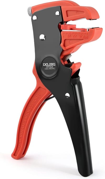 Automatische Draadstripper en Snijder, 7 Inch Kabelstripgereedschap, Verstelbare Draadknipper voor 14-24 AWG Kabels, Ideaal voor Huishoudelijk en Industrieel Gebruik
