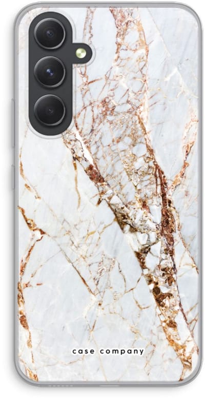 Case Company® - Hoesje geschikt voor Samsung Galaxy A54 hoesje - Goud marmer - Soft Cover Telefoonhoesje - Bescherming aan alle Kanten en Schermrand