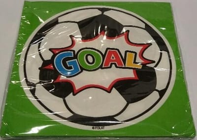 papieren servetten - voetbal goal - 16 stuks - 33x33cm
