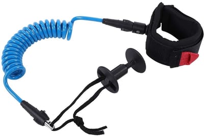 Dailygoods- Bodyboard Leash Lichtgewicht - Gewatteerde Neopreen Manchet - 5.5MM Gespoeld - Taille Zak - Comfortabel - Duurzaam - Bodyboardkoord