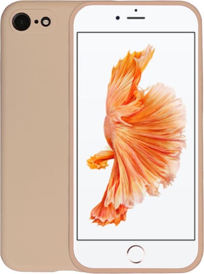 Smartphonica Telefoonhoesje Geschikt voor iPhone 6/6s Plus siliconen hoesje - Backcover Siliconen Case - Beige geschikt voor iPhone 6/6s Plus