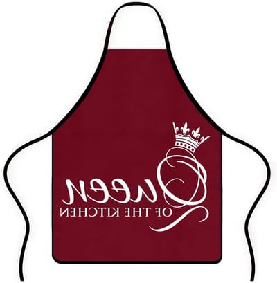 Waterdichte Keuken Schort met Verstelbare Halsband - Ideaal voor Bakken en Barbecueën, 1 Stuk (Rood)