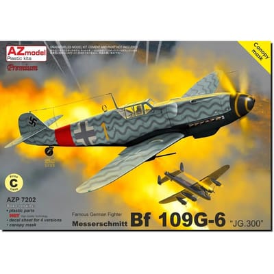 AZ Model JG300 Premium Editie Plastic Model AZMP7202 1/72 Bf109G-6