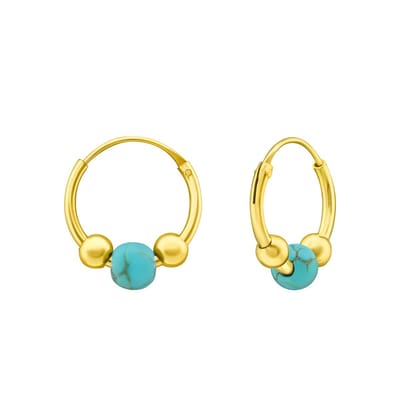 Montebello Oorbellen Dimer Gold - 925 Zilver E-Coating - Ø12mm - 1,2mm