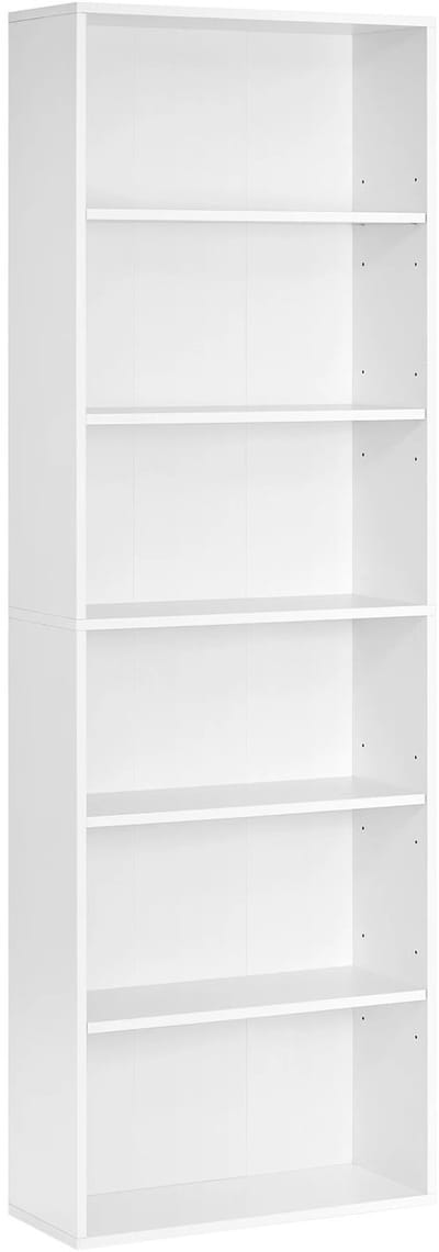 NordHaus Boekenkast - Opbergkast - Staande Kast met Verstelbare Legplanken - Scandinavisch Design - Wit - 60 x 24 x 178,5 cm