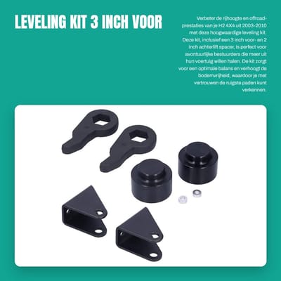 Dailygoods- Leveling Kit 3 Inch Voor - 2 Inch Achter - Lift Spacer - Geschikt Voor H2 4X4 - Schokbestendig - Duurzaam - Verhogingsset