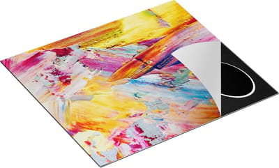 Chefcare Inductie Beschermer Abstracte Kunst - Aquarel Gemengde Kleuren - 60x50 cm - Afdekplaat Inductie - Kookplaat Beschermer - Inductie Mat