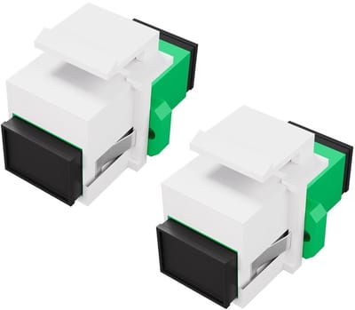 Glasvezel Koppeling - SC APC Adapter - Netwerk Uitbreiding - Lage Invoegverliezen - Set van 2 - Groen