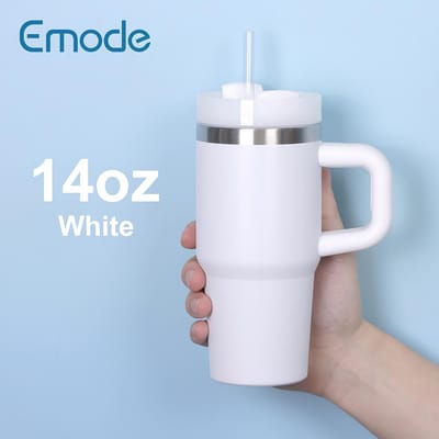 14 oz Roestvrijstalen Geïsoleerde Mok met Deksel en Rietje - BPA-vrij, Onbreekbaar, Geweldig voor Alle Seizoenen - Ideaal Cadeau voor Verjaardagen, Halloween