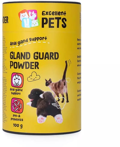Excellent Pets Probiotica - 100 gr - Ondersteunt Spijsvertering & Weerstand - Bij Verstopte Anaalklieren & Gevoelige Anus - Prebiotica - Honden supplementen - Gland Guard Poeder