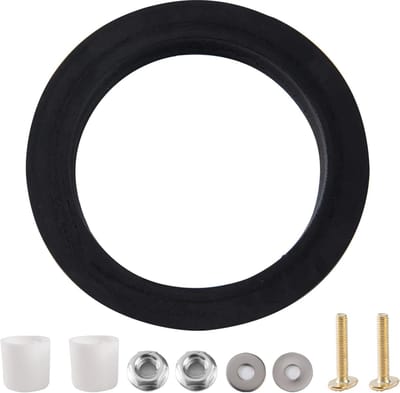 Toilet Seal Kit - RV Toilet Parts - Rubber Seal Replacement Gasket - Bolt Lids - Washers - Nuts - Mounting Hardware - Flush Ball Seal - 300 310 320 Series - RV Campertoilets