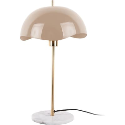 Leitmotiv Tafellamp Waved Dome - Bruin - 30x30x56cm - Scandinavisch