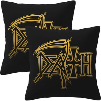 Death Metal Band 2 Pcs Square Pillowcase Pillow Cover Cushion Decor Comfort Throw Pillow For Home Sofa Short plush 18*18(CM)-2Pcs