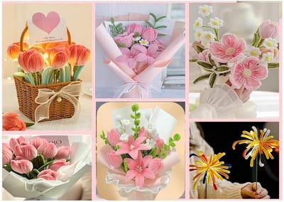 Creatieve Pijpenragers voor Ambachten - 400 Stuks in 4 Kleuren, Perfect voor Bloemen, Moederdag en Valentijnsdag