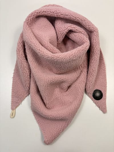 Driehoek winter Sjaal, Teddy van dik materiaal met knoop
