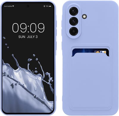 kwmobile telefoonhoesje geschikt voor Samsung Galaxy A56 5G - Hoesje met pasjeshouder - TPU case in lavendel