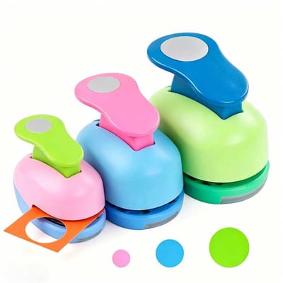 Ronde Stansset van 3 Stukken voor DIY, Knutselen, Scrapbooking en Cadeaulabels (8mm, 15mm, 25mm)