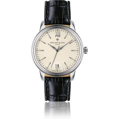 Krokodillenleren horloge Philipp Blanc Geneva
