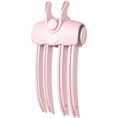 Elektrische Pluizige Haarspeld Krullende Pony Clips USB Oplaadbaar Draadloos Verwarmde Haarwortel Lifter Haarclip Vrouwen Krullende Vaste Vorm Clips Haarroller 1pcs roze