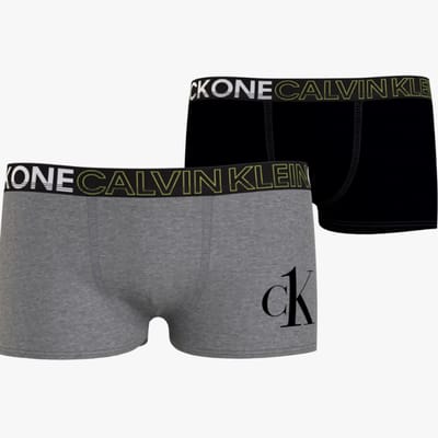 Calvin Klein - 2-pack jongens boxershorts - Grijs/Zwart - 8/10 jaar