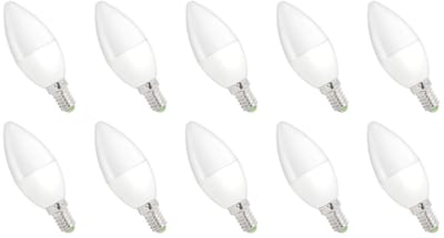 Spectrum LED Kaarslamp E14 4W - 230V - 330 Lumen - 3000K Warm wit - Gezellig licht - Energiezuinig - 10 stuks