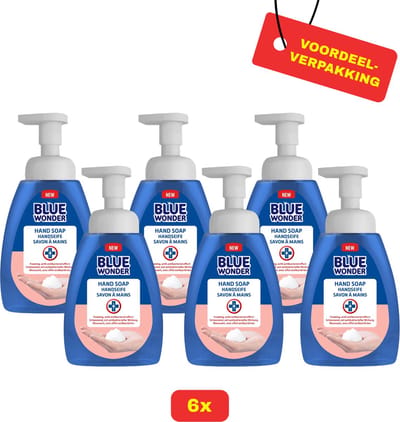 6x Blue Wonder desinfecterende handzeep 225 ml - Voordeelverpakking!