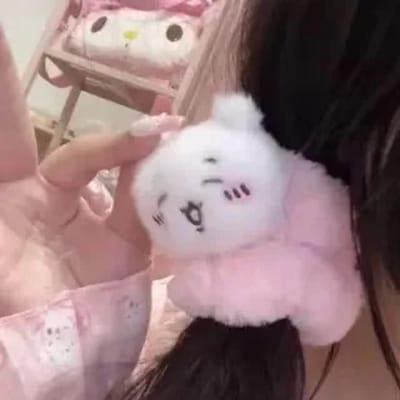 Chiikawa Knuffel Haarelastiekje Schattig Cartoon Paardenstaart Houder Kawaii Kleine Acht Haarelastiek Meisjes Zoete Dagelijkse Haaraccessoires white