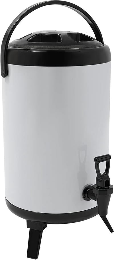Verwarmde Wijn Dispenser, 24 x 33 cm, RVS Isolatie, Voor Koude en Warme Dranken, Perfect voor Feesten en Picknicks